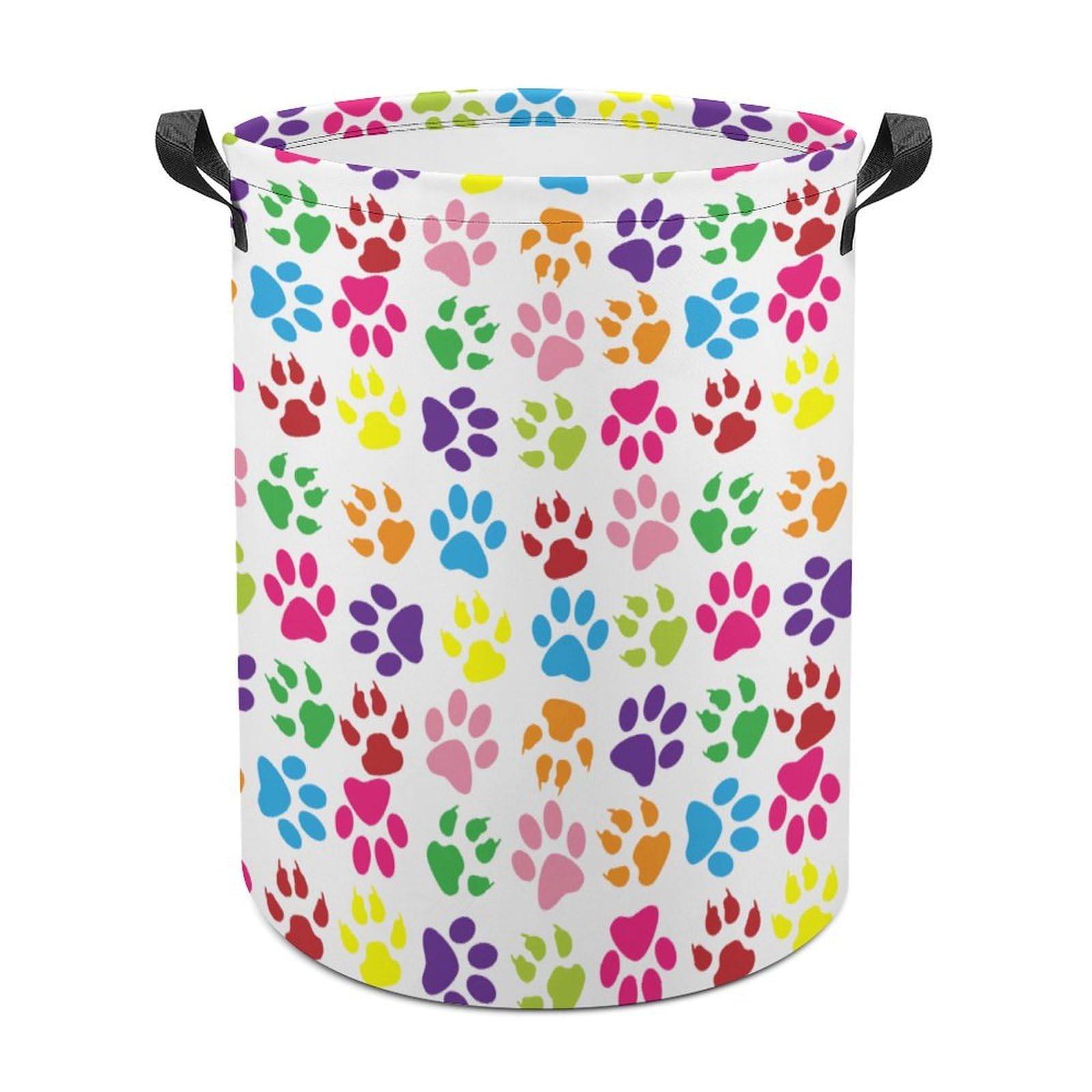 MHYRAC Laundry Hamper, Dog Paw Laundry Basket, Washing Basket with Handle