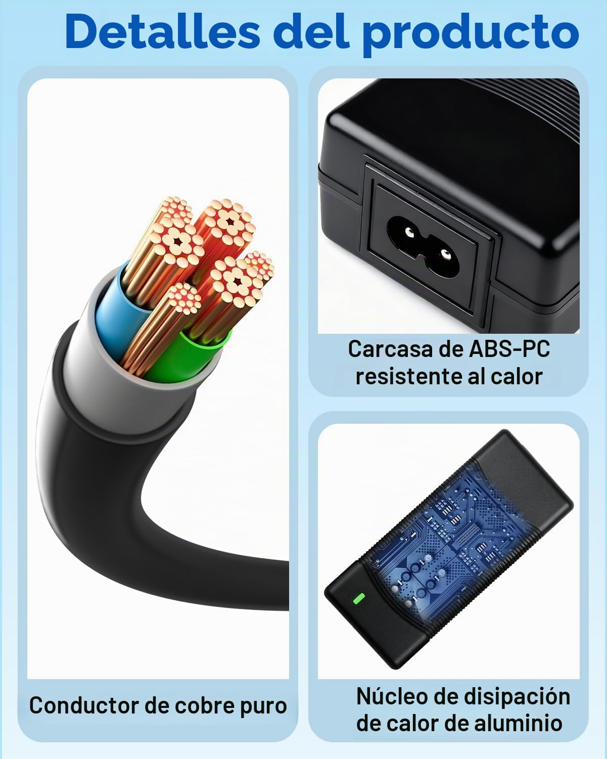 Cargador Patinete Eléctrico 42V 2A Universal 5 Conectores Batería 36V Scooter M365