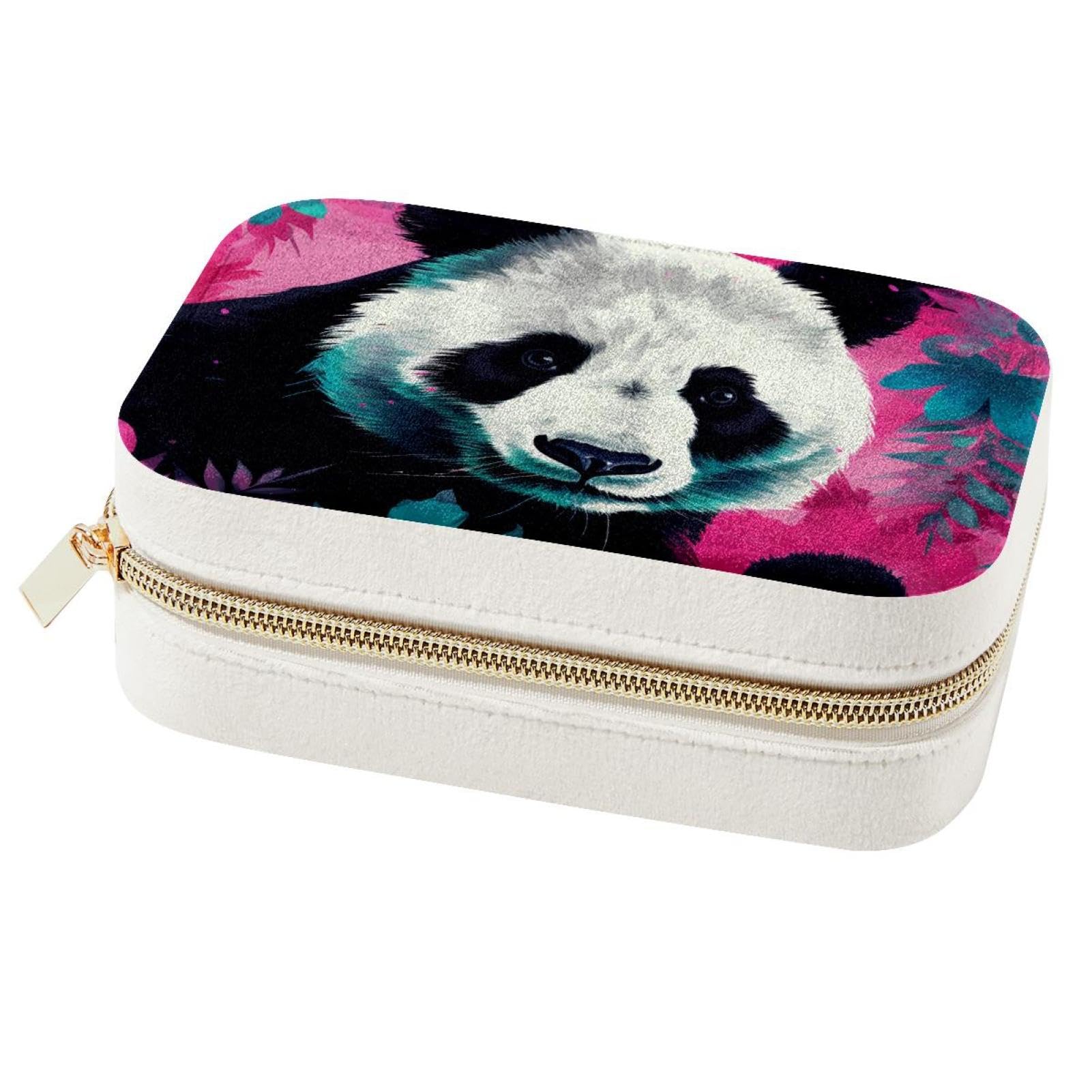 Boîte à bijoux portable panda rose idéale pour vos voyages