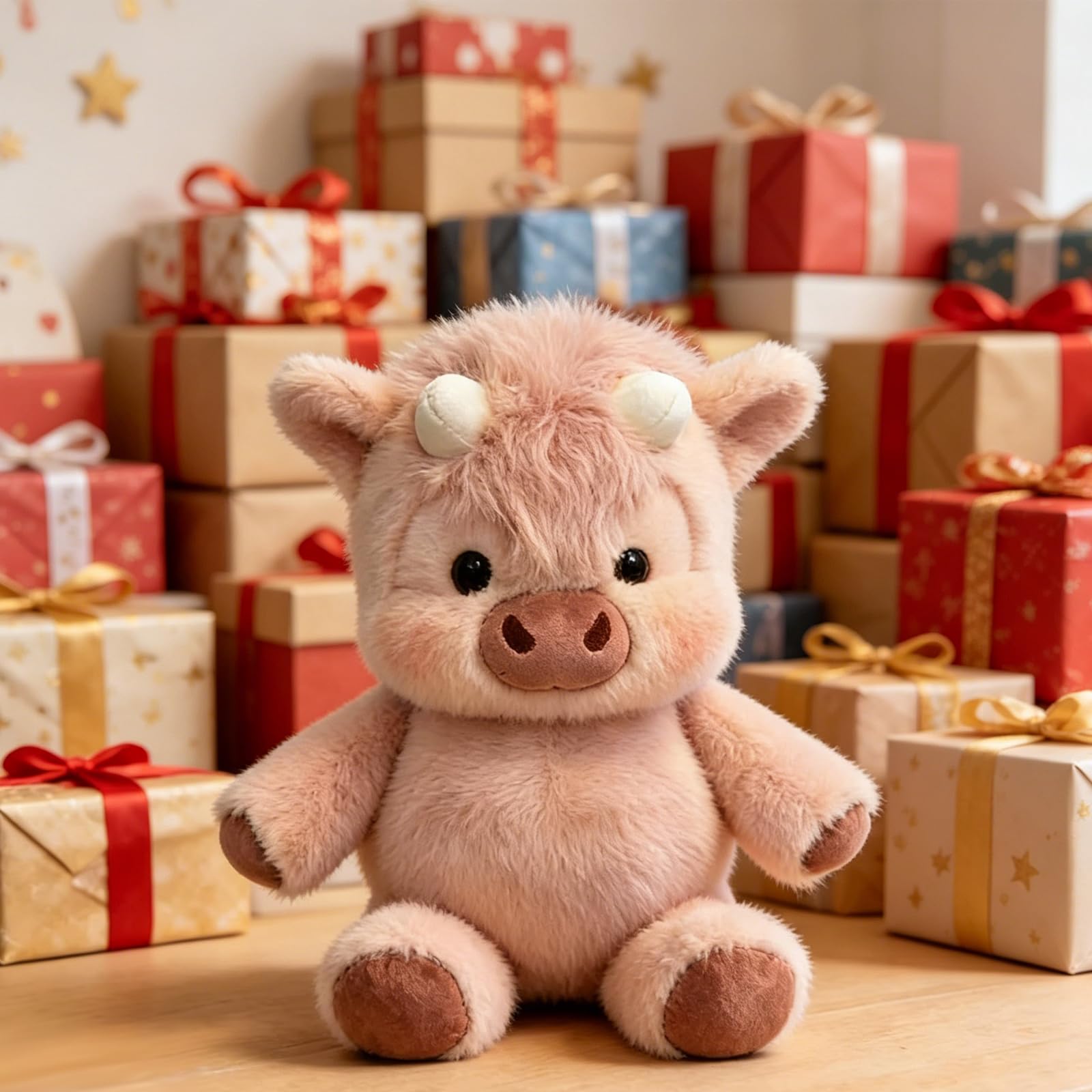 Peluche Che Corre, 45cm Peluche Di Cinghiale, Peluch Mucca, Vitello Che Corre Morbido Giocattolo, Bambola Da Collezione A Forma Di Pecora In Cartone Peluch Animato Per Ragazzi E Ragazze (A)