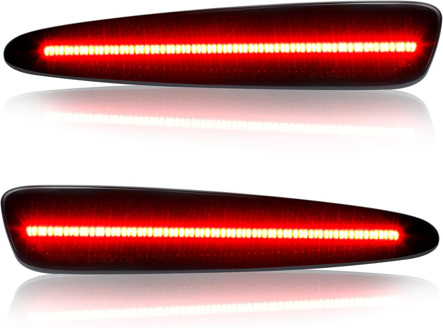 NDRUSH Smoked LED Side Marker Lights Rear Bumper Sidemarker
