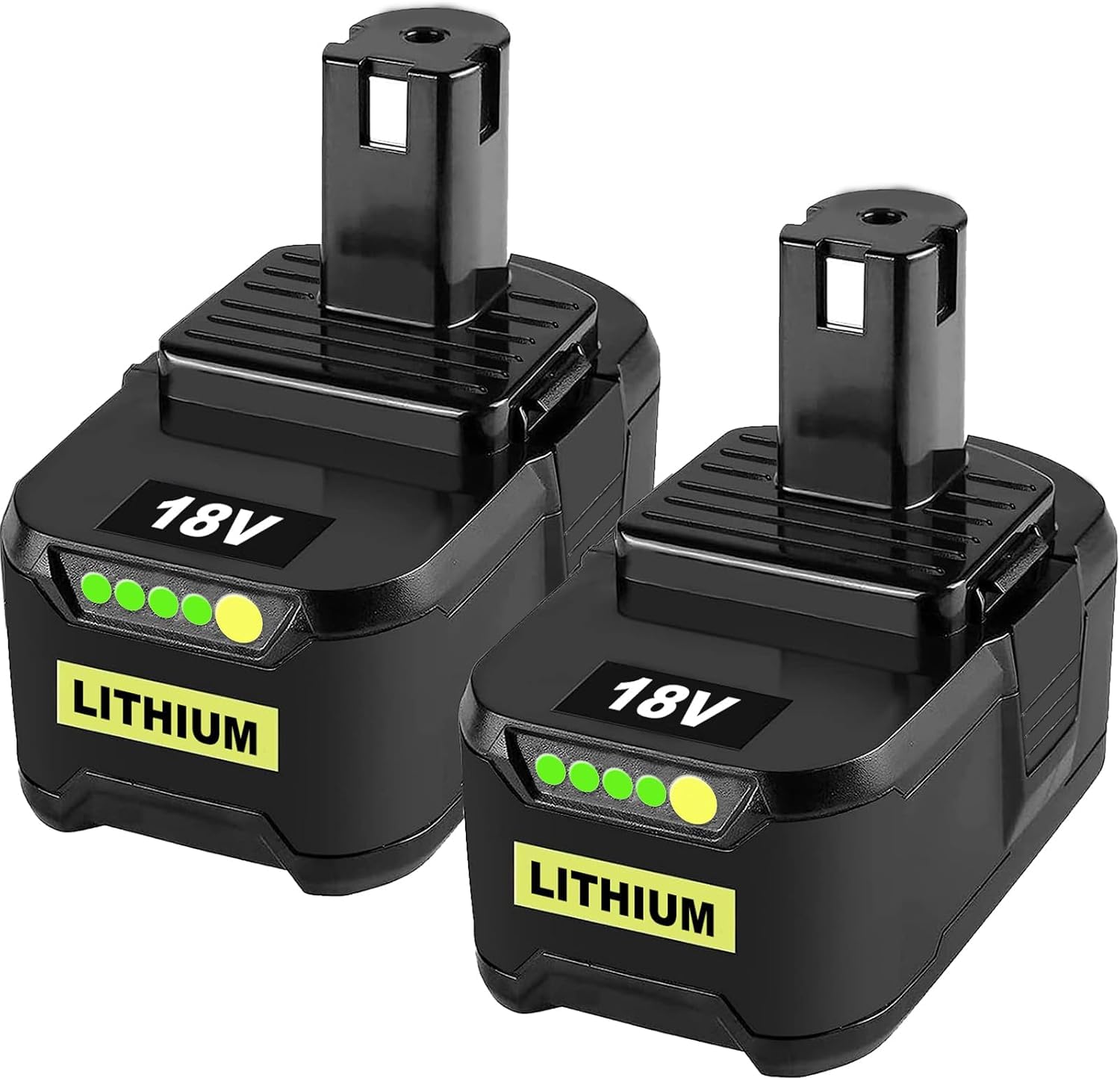 2 Stück Ersatzakku Für Ryobi 18V – 8000mAh Li-Ion Akku Mit LED-Anzeige, Kompatibel Mit P108, P107 & Vielen Mehr