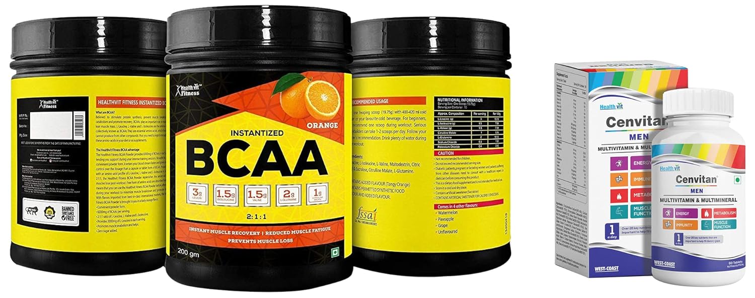 Healthvit Fitness BCAA 6000mg 211 with LGlutamine & LCitrulline