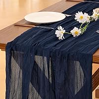 Vista 38 de Socomi - Camino de mesa de gasa, estilo bohemio y rústico, para primavera, Pascua, bodas, fiestas, baby showers, Halloween y decoración del hogar