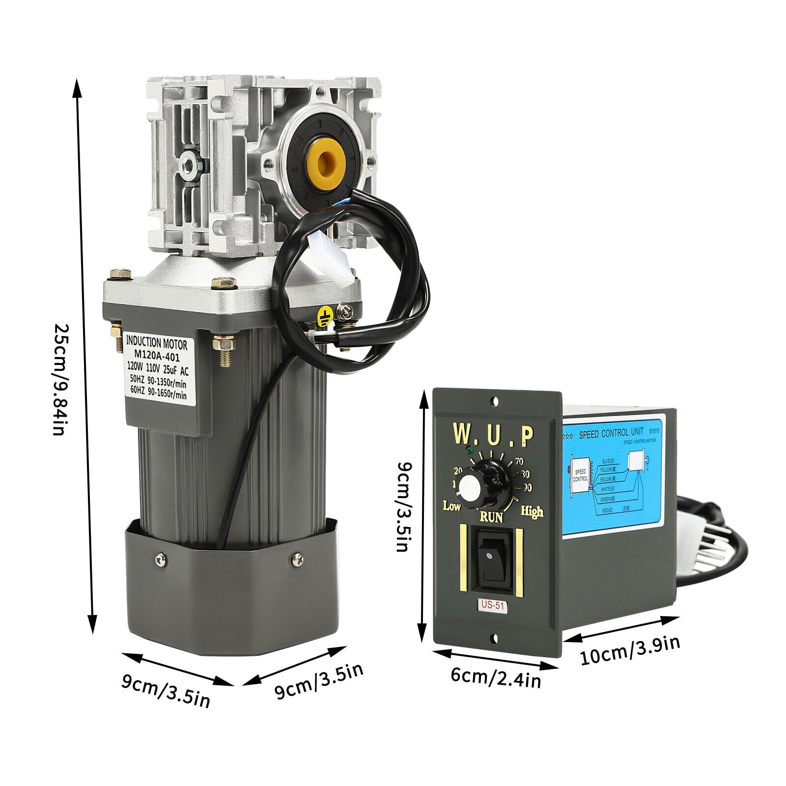 #US 120W Reducer Gearbox Electric RV30 Worm High Torque