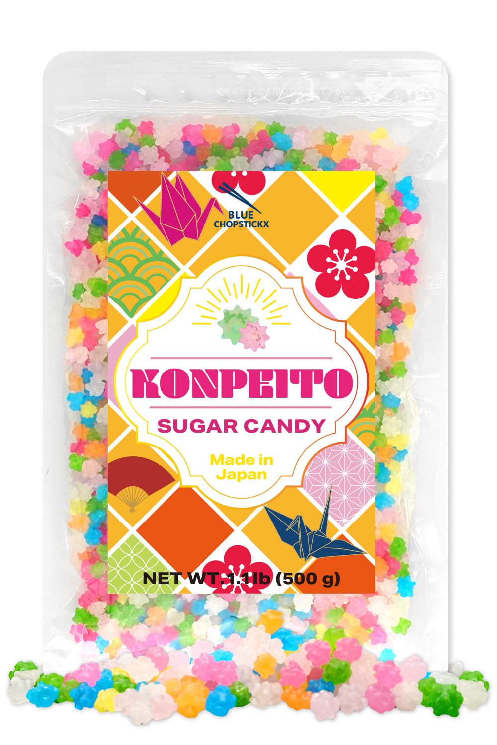 Amazon.com: Konpeito Japanese Star Candy, Assorted Colors and