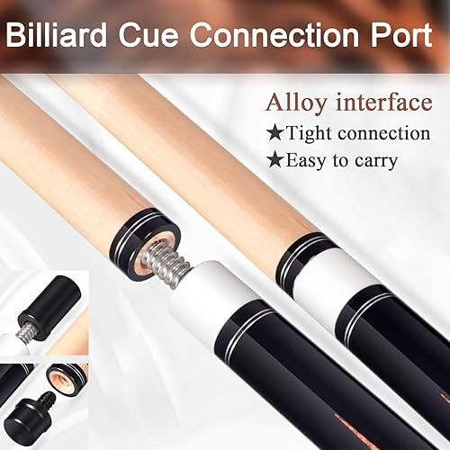 Miniatura 4 de Tacos de billar profesionales 13MM Taco de billar Negro 8 taco Chino Negro Ocho Billar Big Head American Nine Ball 12 (Color 3)
