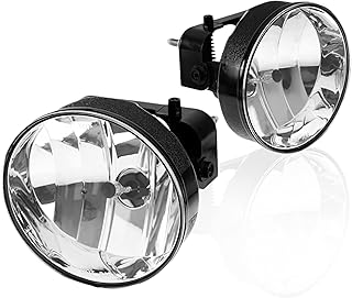 AUTOSAVER88 Fog Lights Compatible with 2002 2003 2004 2005 2006 2007 2008 2009 GMC Envoy / 02 03 04 05 06 GMC Envoy XL/XUV 04 05 Foglight Replacement (OE Style Clear Lens w/ 880 12V 27W Bulbs)