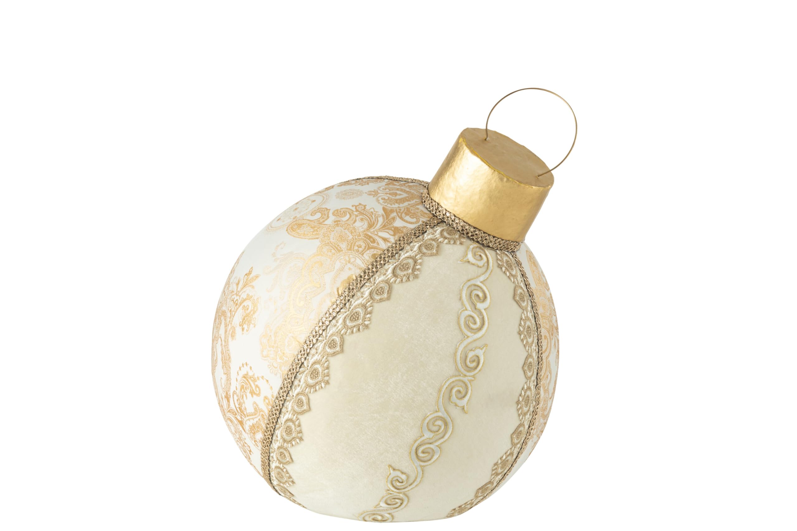 J-line décoration Boule Motifs - polyfoam/Textile - Or - Large