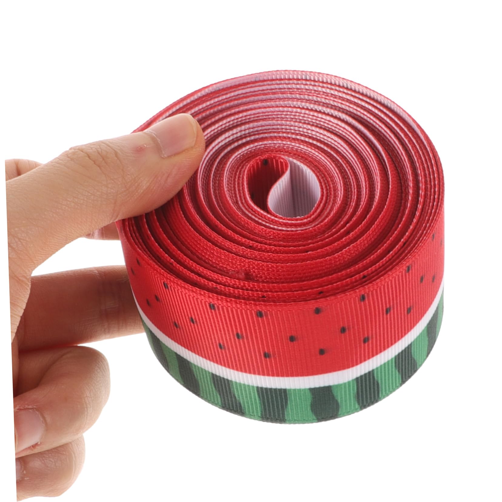 NUOBESTY 5rollen Wassermelonen-muster Geschenkband Yards Satinband Für Diy-dekoration Geschenkverpackung Und Bastelprojekte Leicht Und Tragbar Für Hochzeiten Partys Und Anlässe
