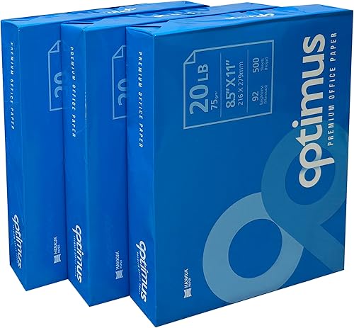 Miniatura 7 de UBMOVE Papel para impresora multiusos, 8.5 x 11 pulgadas, 20 libras, (blanco, 2500 hojas5 resmas)