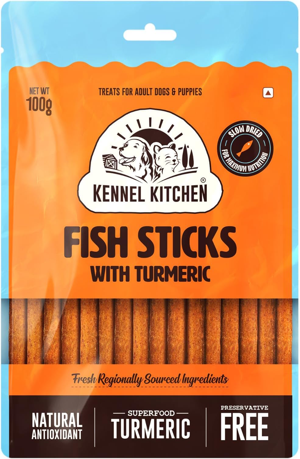 Kennel Kitchen Soft Baked Fish Stick Treats for Dogs, 70g (Pack of 1)