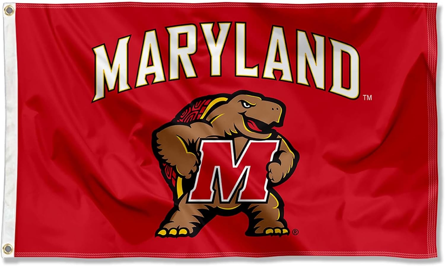 College Flags & Banners Co. Maryland Terrapins Wordmark Logo 3x5 Grommet Flag