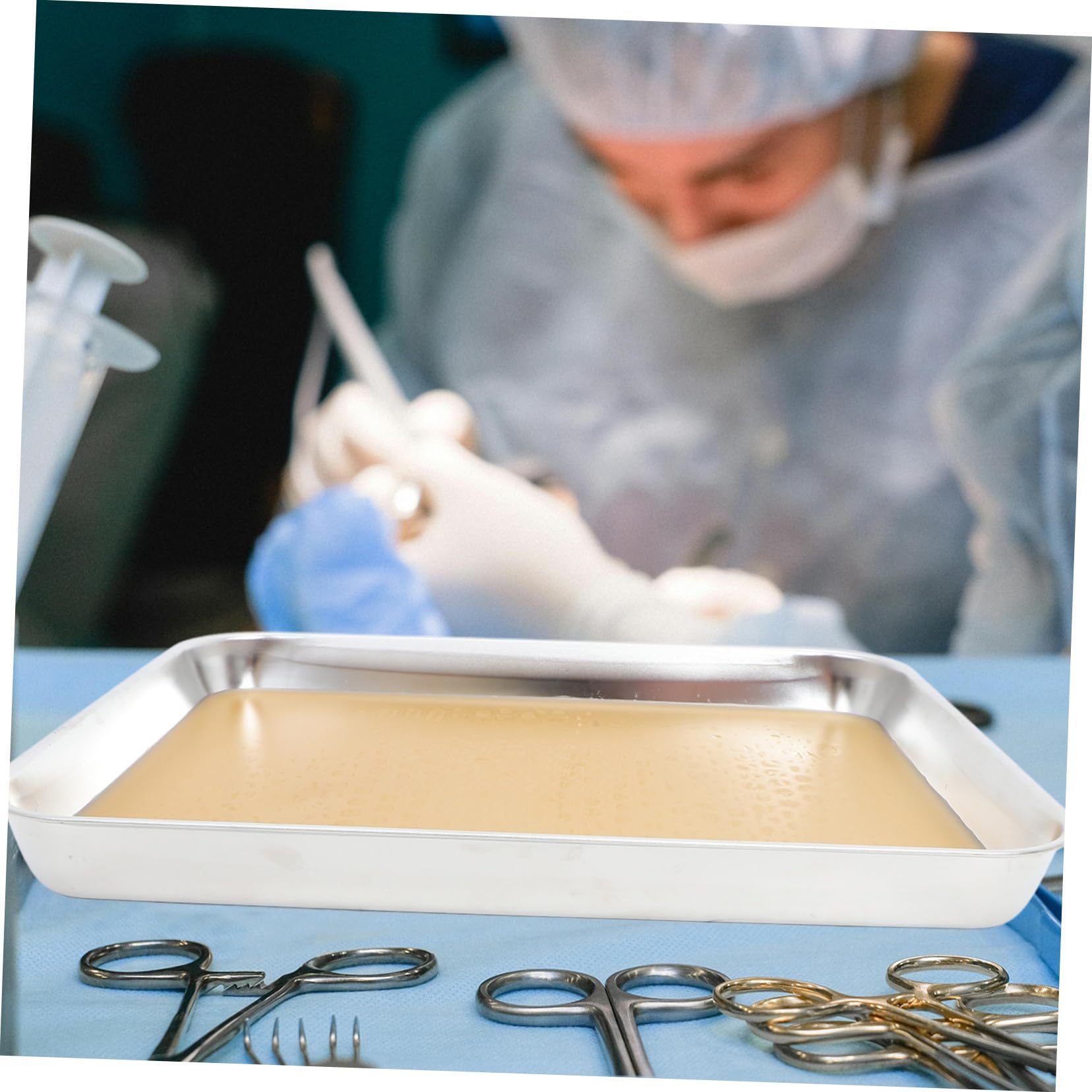 IMIKEYA Plateau De Laboratoire Métal Avec Surface Cirée Pour Dissection Et Observation Échantillons Bord Lissé Pour Sécurité
