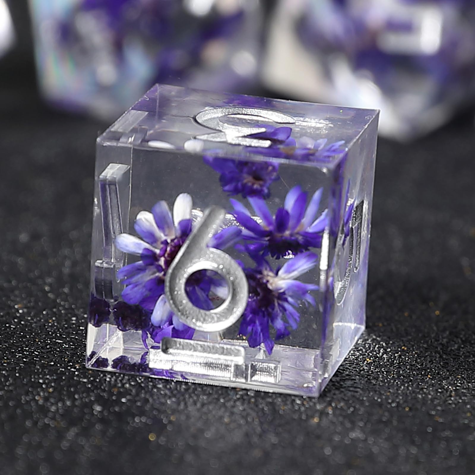 Flower DND Dice Set 7pcs D4 D6 D8 D10 D12 D20 D% Polyhedral Handmade Resin D&D Dice for Dungeons and Dragons Pathfinder Roll Playing Table Games RPG MTG with Gift Box - Image 3
