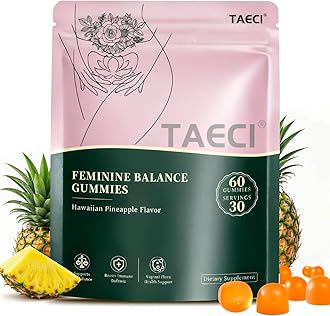 Premium Feminine Balance Gummies for Women – pH & Immune Support with Probiotics – Hawaiian Pineapple Flavor – Vegan, Gluten-Free Supplement – 60 Gummies (30 Servings)