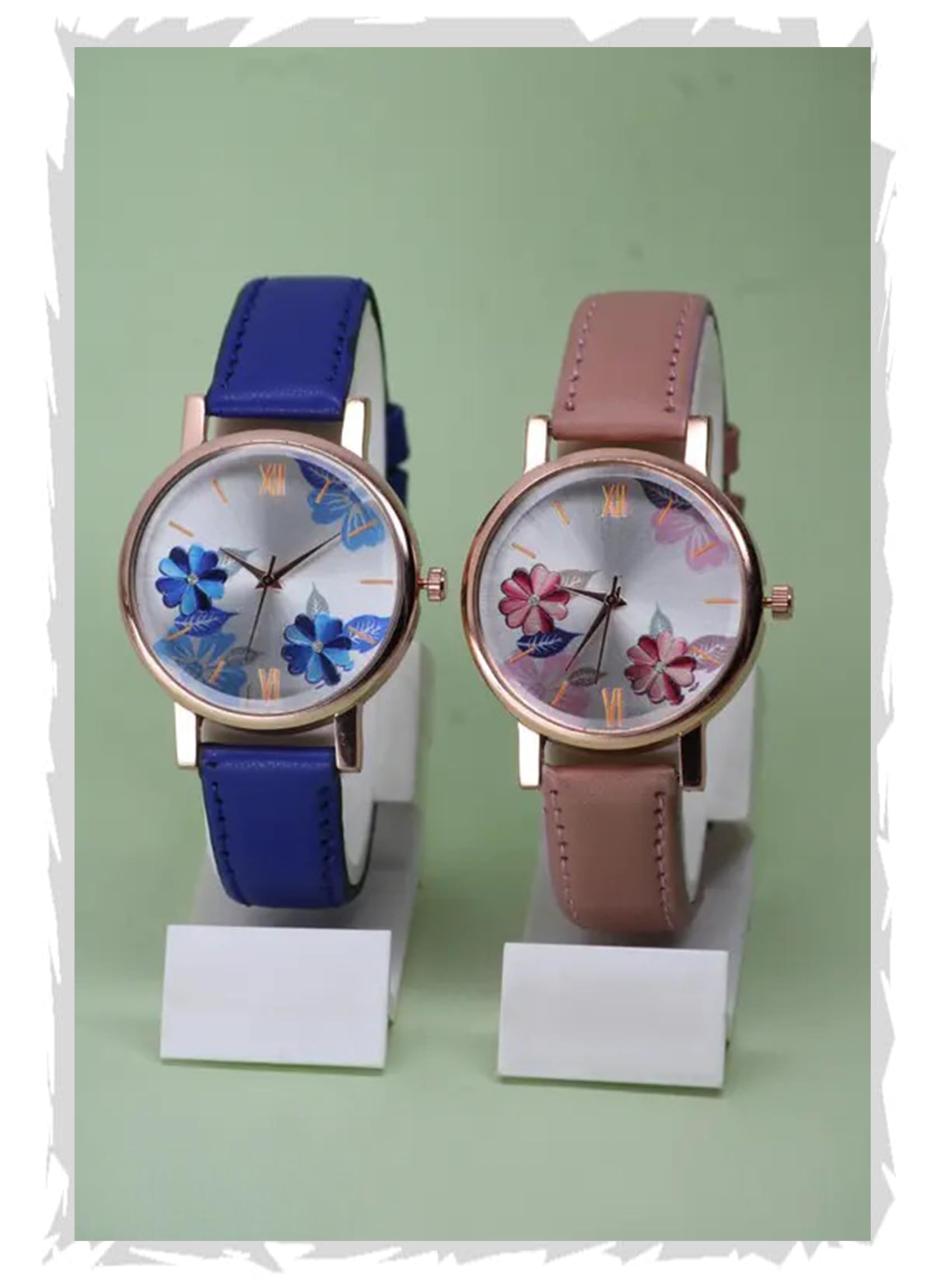 FROZIL Analog Blue Pink Color Flowered Dial Watch for Womens and Girls Combo Watches for Women and Girl Pack of 2 (B0D5CYBMBR) Amazon Price History, Amazon Price Tracker