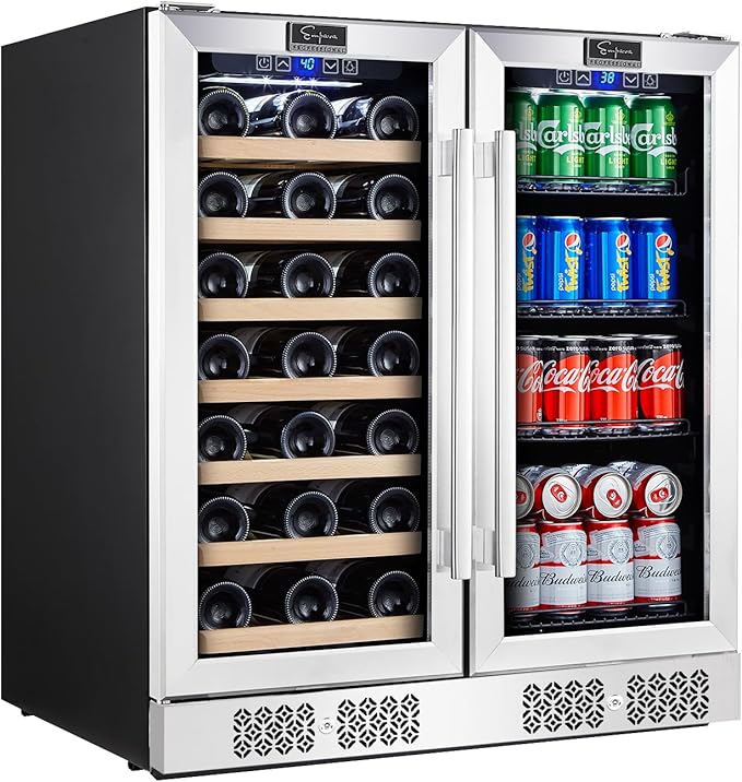 Empava Dual Zone Wine Cooler and Beverage Refrigerator