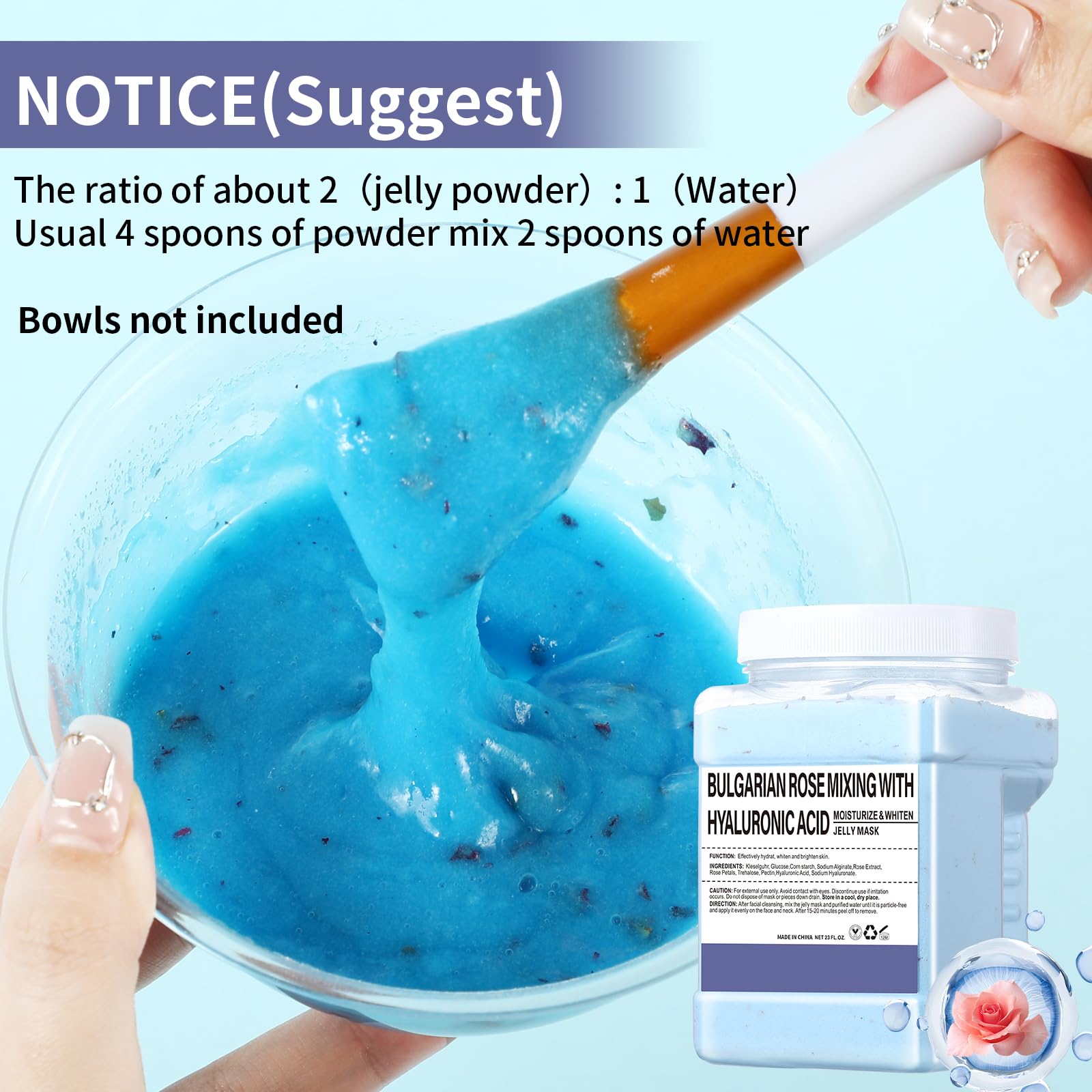 Hydro Jelly - Maschera viso idratante in gel rimovibile per la cura della pelle, professionale in gelatina per tutti i tipi di pelle, 700 ml (rosa)