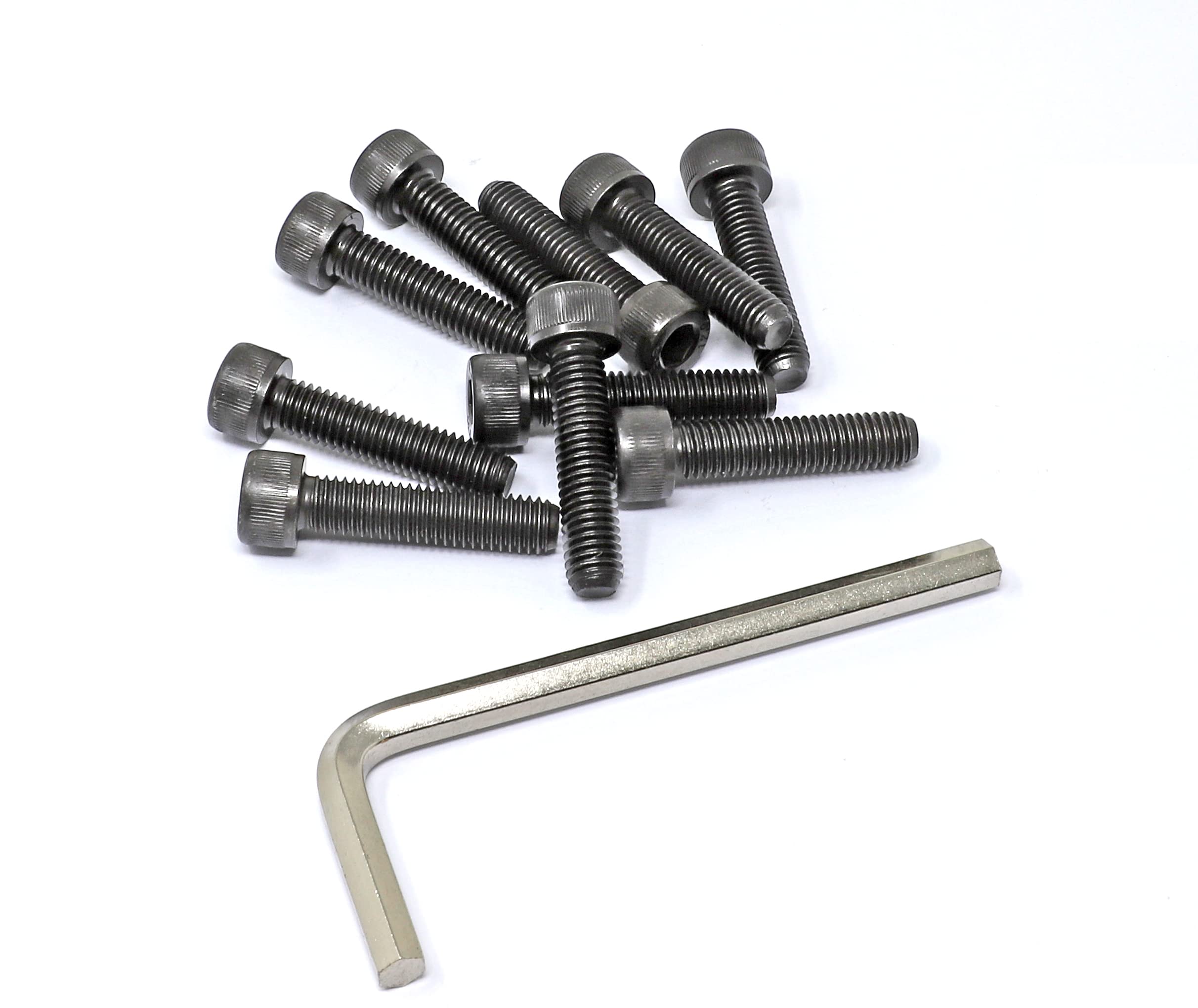 iexcell 10 Pcs M8 x 35 Thread Pitch 1.25 mm Alloy Steel 12.9 Grade Hex Socket Head Cap Screws Bolts Kit, Black Oxide Finish