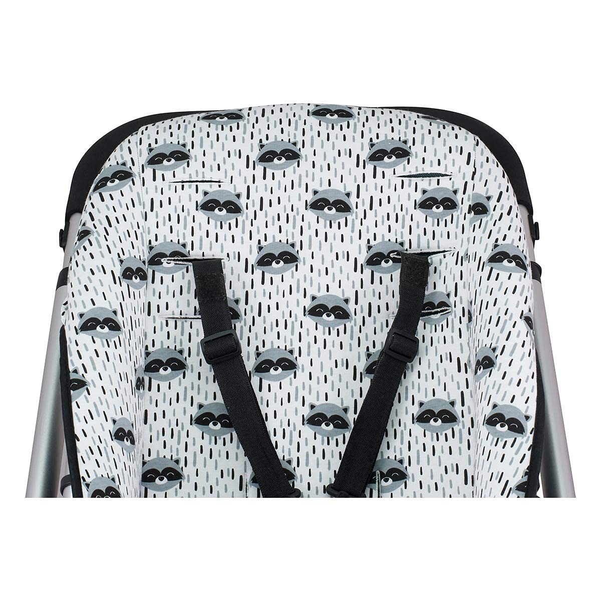JYOKO KIDS Materassino per passeggino compatibile con Uppababy Vista e Cruz 100% Cotone (Raccoon)