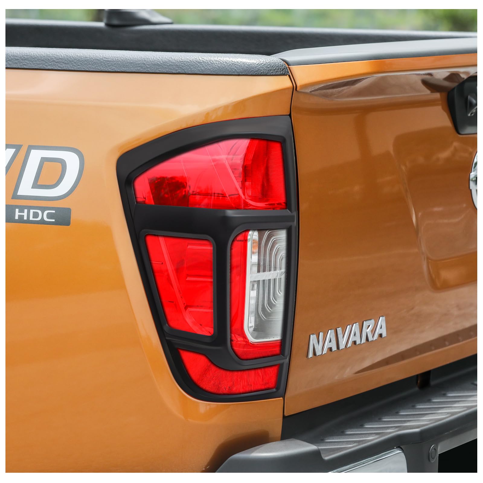 Copertura fanale posteriore per Nissan Navara 2015-2020, D23 NP300 N-Guard Navara Trek-1° Navara Tekna ABS Nero opaco Copertura protettiva fanale posteriore