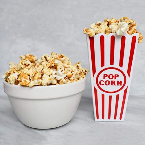 Adorox - Juego de 4 recipientes para palomitas de maíz plástico reutilizable