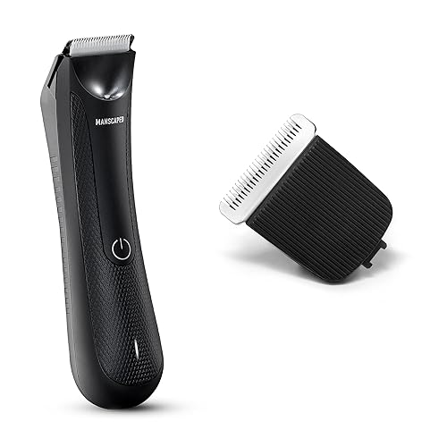 MANSCAPED The Lawn Mower 3.0, cortadora eléctrica de pelo de ingle, con cuchilla de cerámica reemplazable SkinSafe adicional, cortadora de pelo