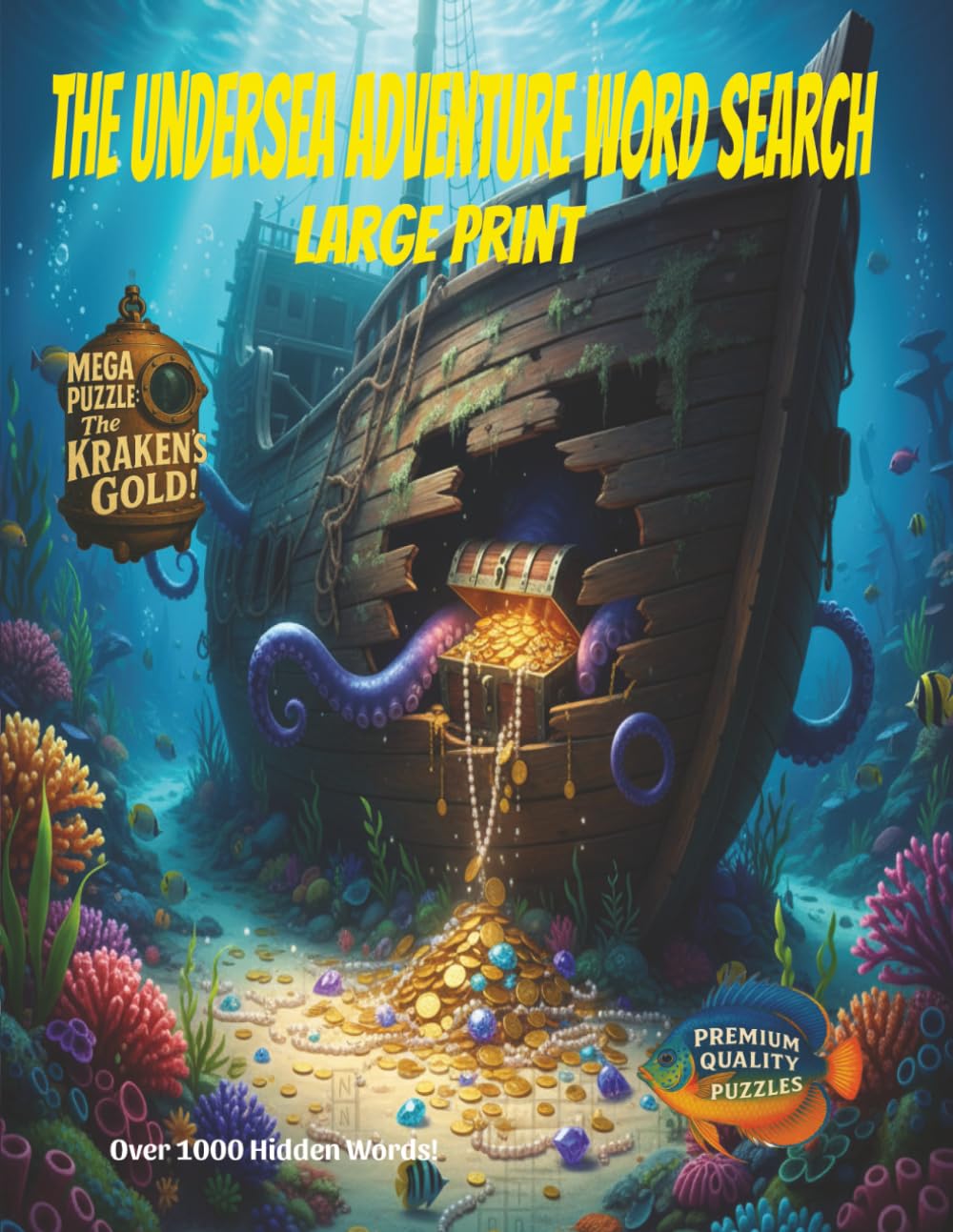 The Undersea Adventure Word Search Large Print: Dive into a Thrilling Undersea Adventure: Explore Hidden Wonders in 55 Large-Print Word Searches, ... a Kraken Mega Puzzle (The Adventure Series)