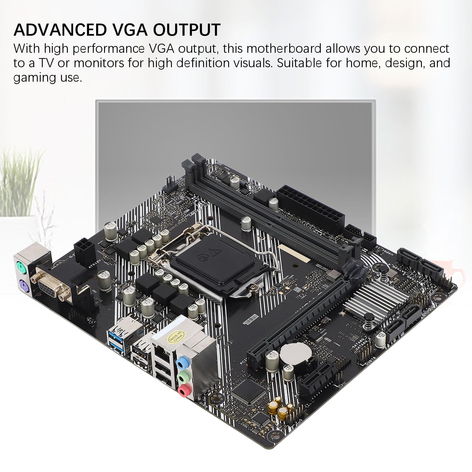 Płyta główna LGA 1200, DDR4 × 2 DIMM Sloty 2-kanałowe PCI E 3.0 Computer Motherboard VGA Interface M ATX Motherboard