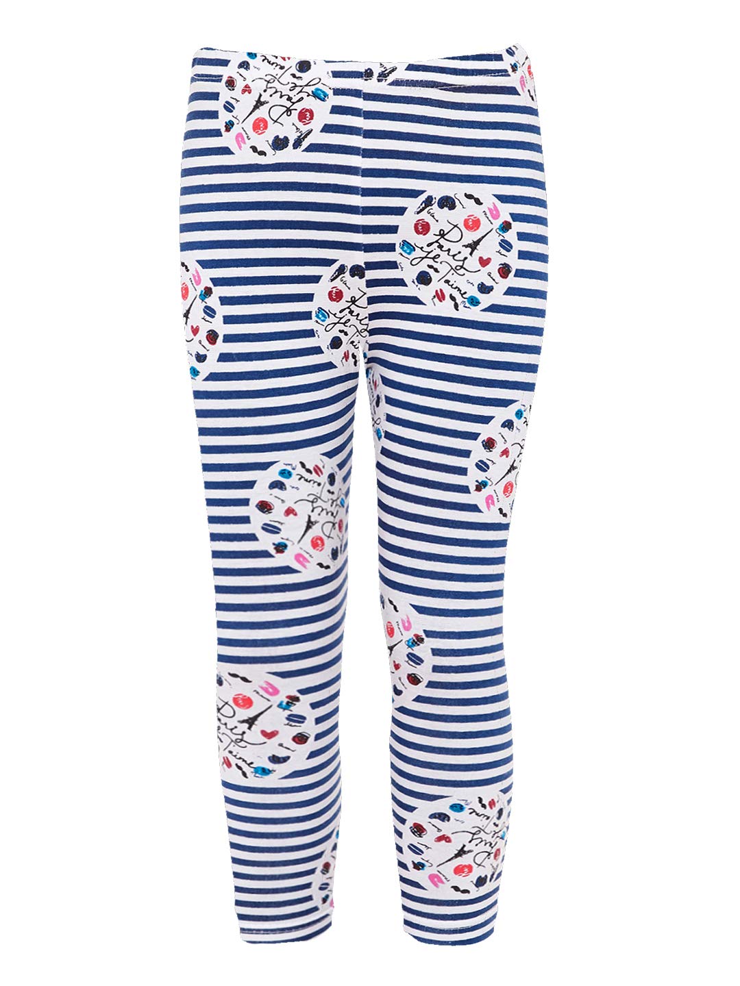Naughty Ninos Leggings da bambina a vita alta, vestibilità regolare, in cotone, confezione da 2