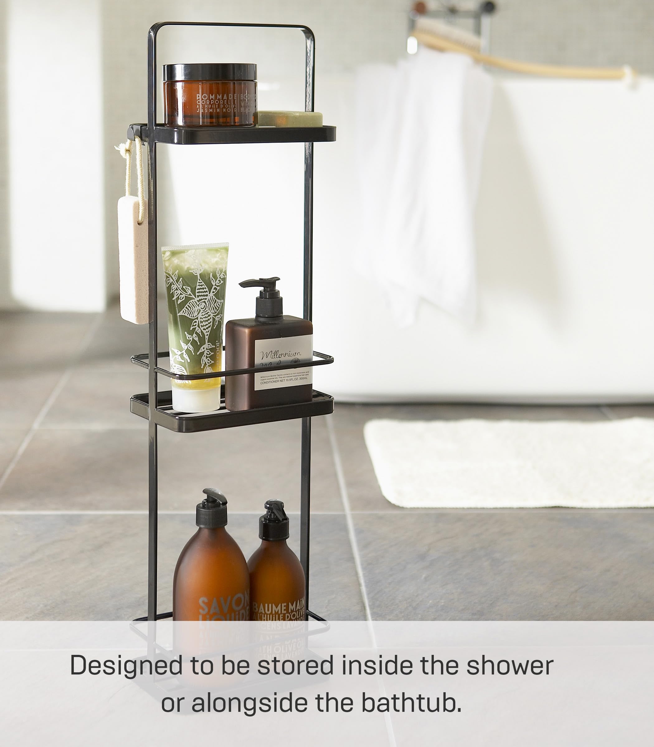 YAMAZAKI 6635 TOWER 3Tiered Rack, black, Steel, 18 x 12 x 67 cm