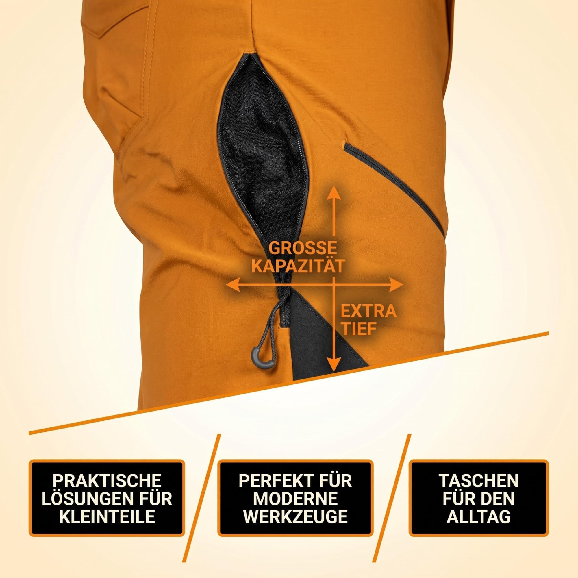 NEO TOOLS Pantalones de trabajo multifunción clásicos, pantalones de trabajo ligeros para hombre, pantalones largos para el trabajo, pantalones de cintura premium con muchos bolsillos y rodillas