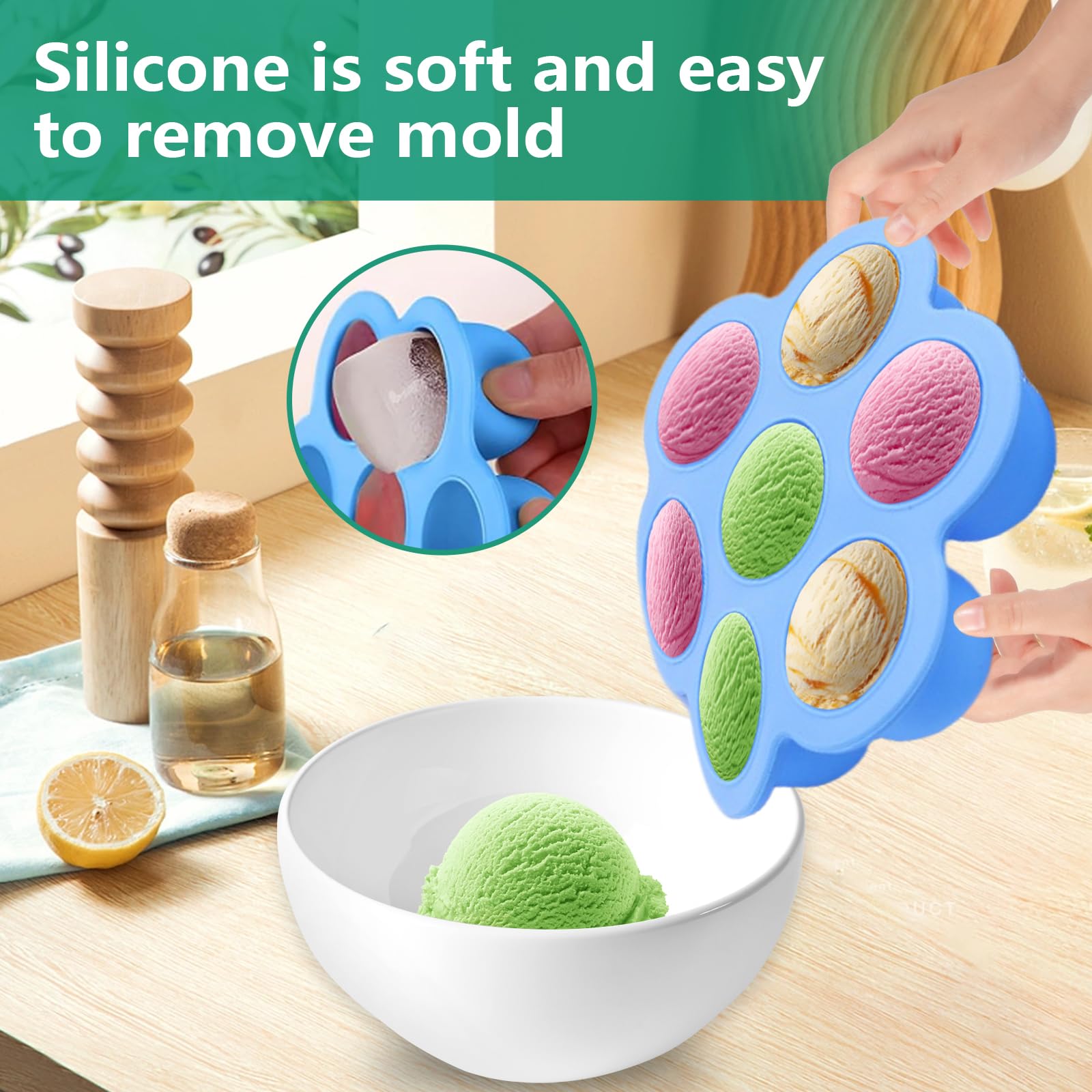 4 Pièces Bac a Glacons avec Couvercle Bebe, Plateaux de Congélation pour Aliments Bébés avec Couvercles, Pot Conservation Bébé en Silicone, Bac Congelation Puree Bebe, Moule en Silicone Bebe