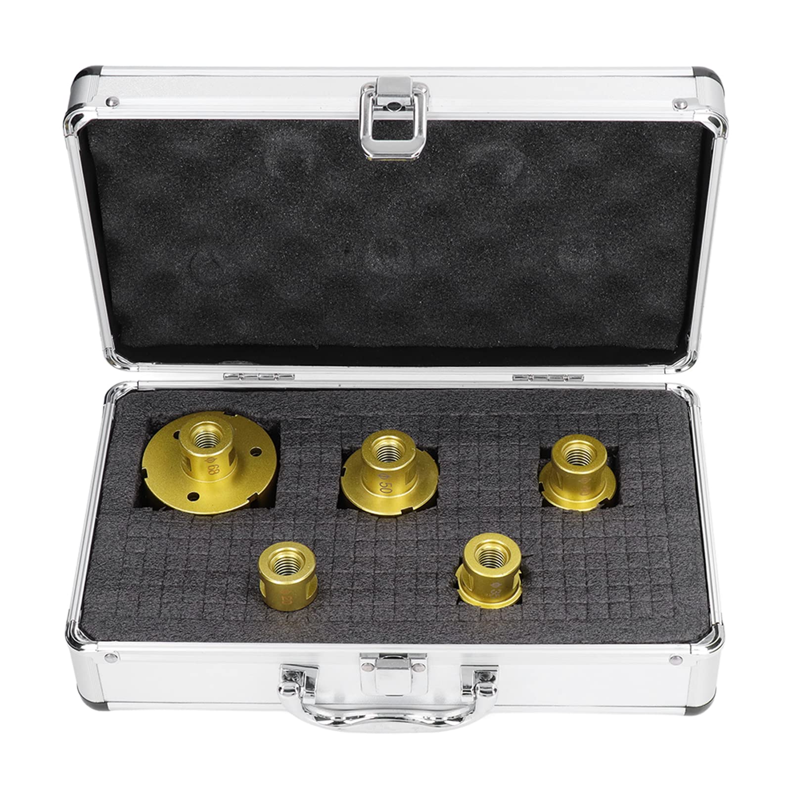 Juego de 5 brocas de diamante con rosca M14 para un corte preciso de cristal y granito, tamaños 20 mm a 68 mm