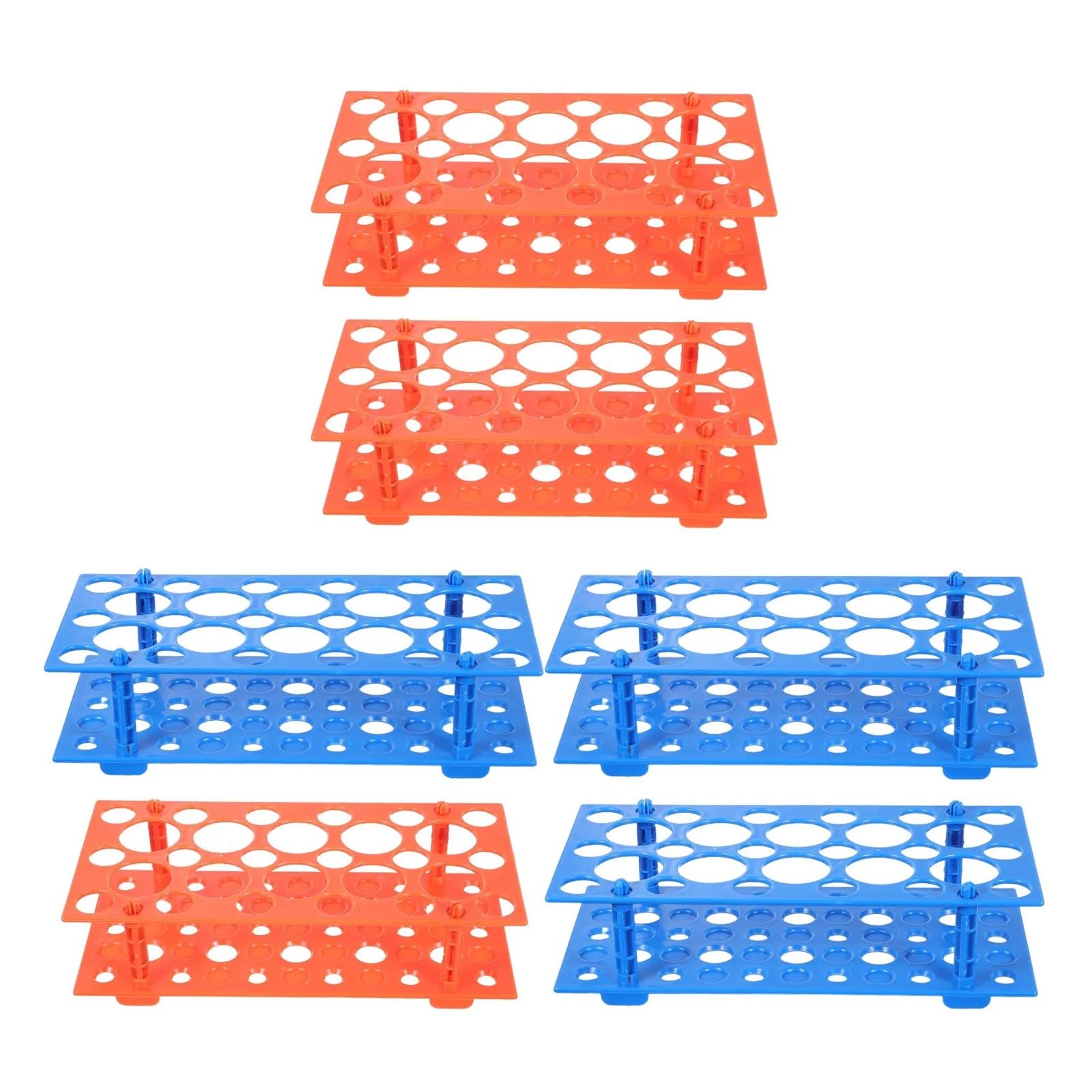 6-teiliges Labor-Reagenzglasgestell aus Kunststoff, Zentrifugenhalter | Stabiler Aufbewahrungsständer for 10 ml, 15 ml, 50 ml Proben