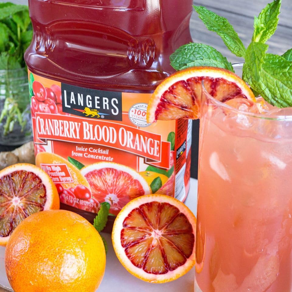 (Exp Jun/10/2025)Langers Juice Cocktail, Cranberry Blood Orange, 64 Ounce (Pack of 8) Cranberry Blood Orange 64 Fl Oz (Pack of 8)
