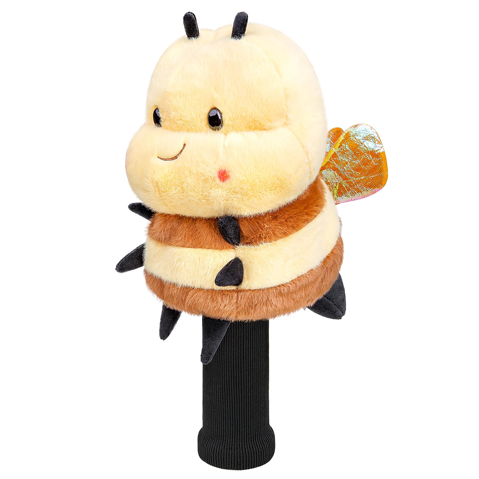 RLOMUTE Novelty Golf Head Covers for Driver & Woods, Cute Plush Animal Driver Head Cover Soft 460cc Golf Headcovers Funny Gift for Men Women Kids Golfers, Capybara Like Cute Bee