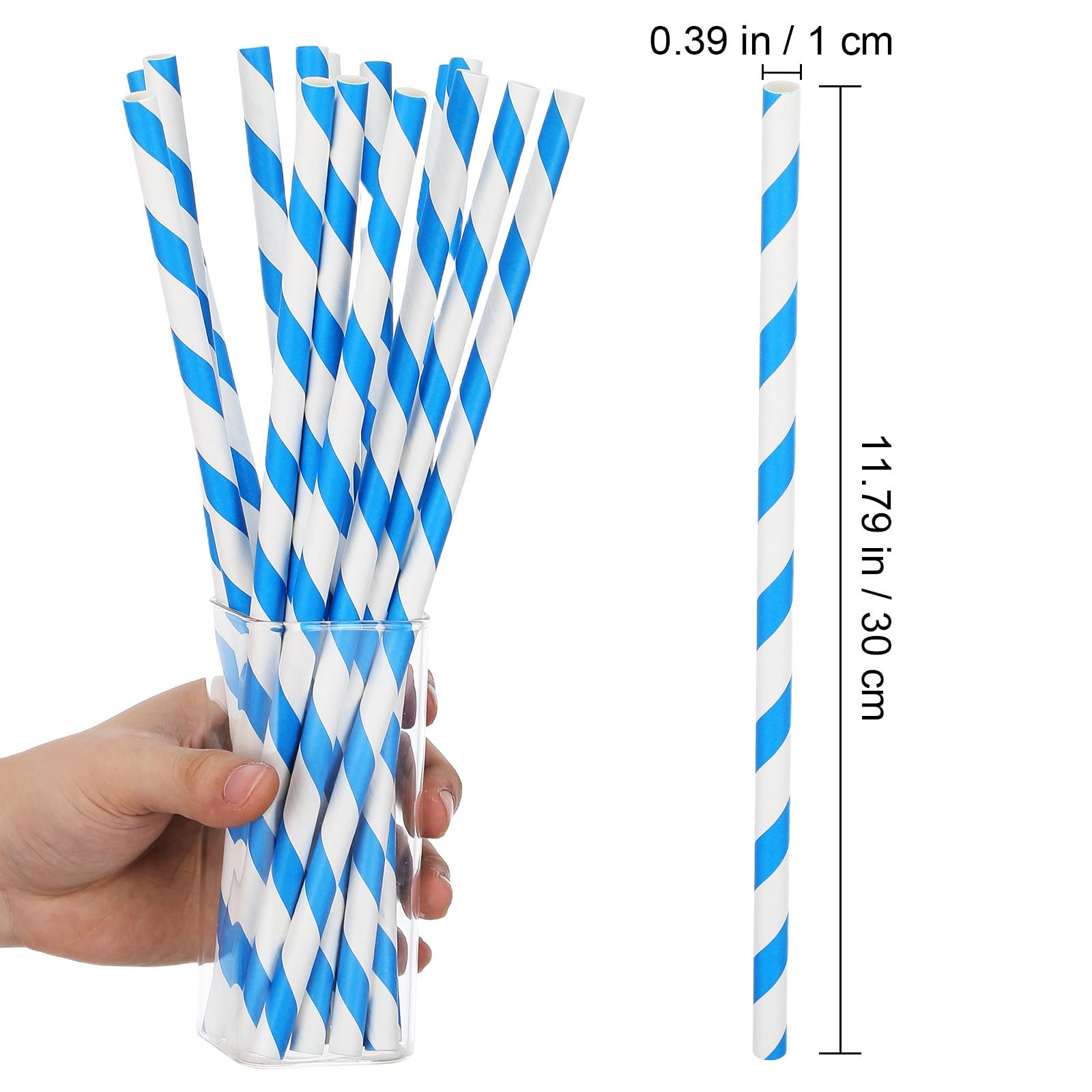 250 Unidades Palitos de Algodón de Azúcar de Papel 10x300 MM