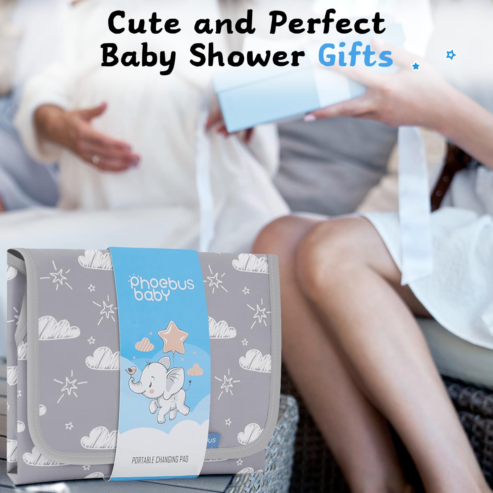 Tragbare Wickelunterlage für Babys, wasserdicht, kompakt, mit integriertem Kissen, leichte und faltbare Wickelstation, Geschenke für Neugeborene