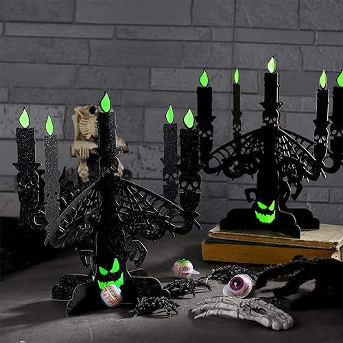 Sunnychicc 2 Set Large Gothic Halloween Tabletop Decoration Felt Bat