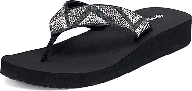 Ampeo Women's Arch Support Flip Flops Comfortable Casual Summer Beach Thong Sandals