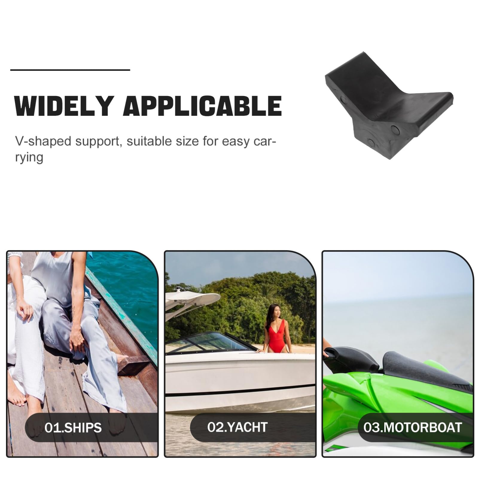 Gatuida Support De Remorque pour Bateau Butée Étrave Caoutchouc Accessoire De Transport pour Voilier Bateau Ski Et pour Étrave