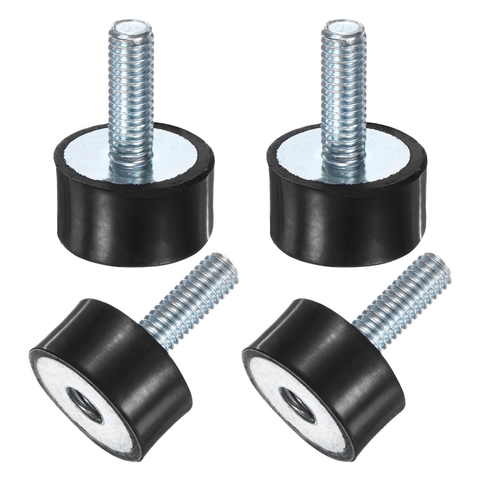M METERXITY 4-Pack Rubber Mounts D25mmxH25mm Male/Female Vibration Isolators Cylindrical Shock Absorber W M8 x 20mm Studs for Air Compressor/Car/Pump/Boat/Garage Motor/Bobbins Rubber Isolators — Amazon image 9