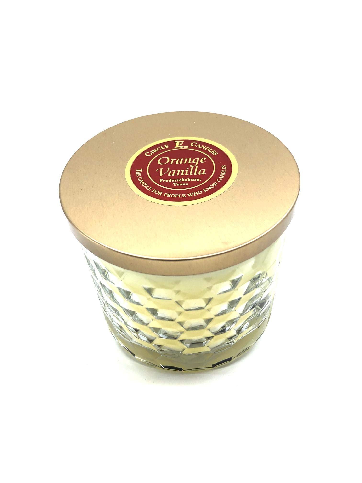Circle E Candles, Orange Vanilla Scent, Medium Size Jar Candle, 17oz, 2 Wicks