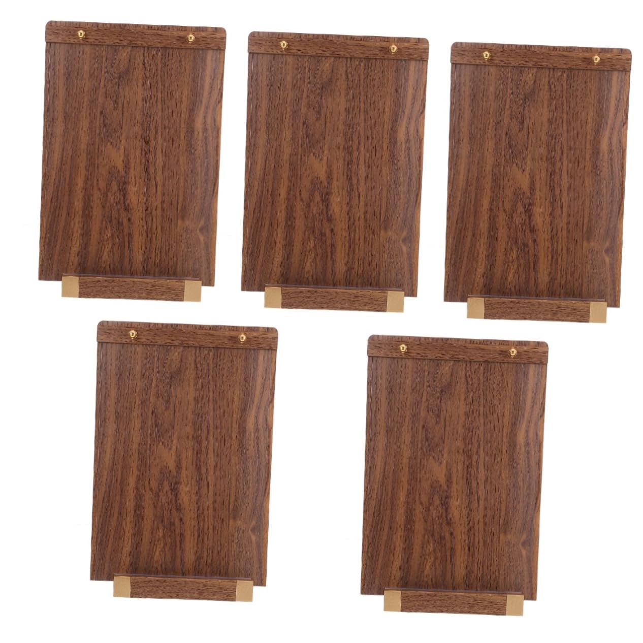 MAGICLULU 5 Piezas Soporte Vertical de Madera para Certificados y Porta Letreros con Base Estable para Escritorio Exhibición Elegante y Oficinas