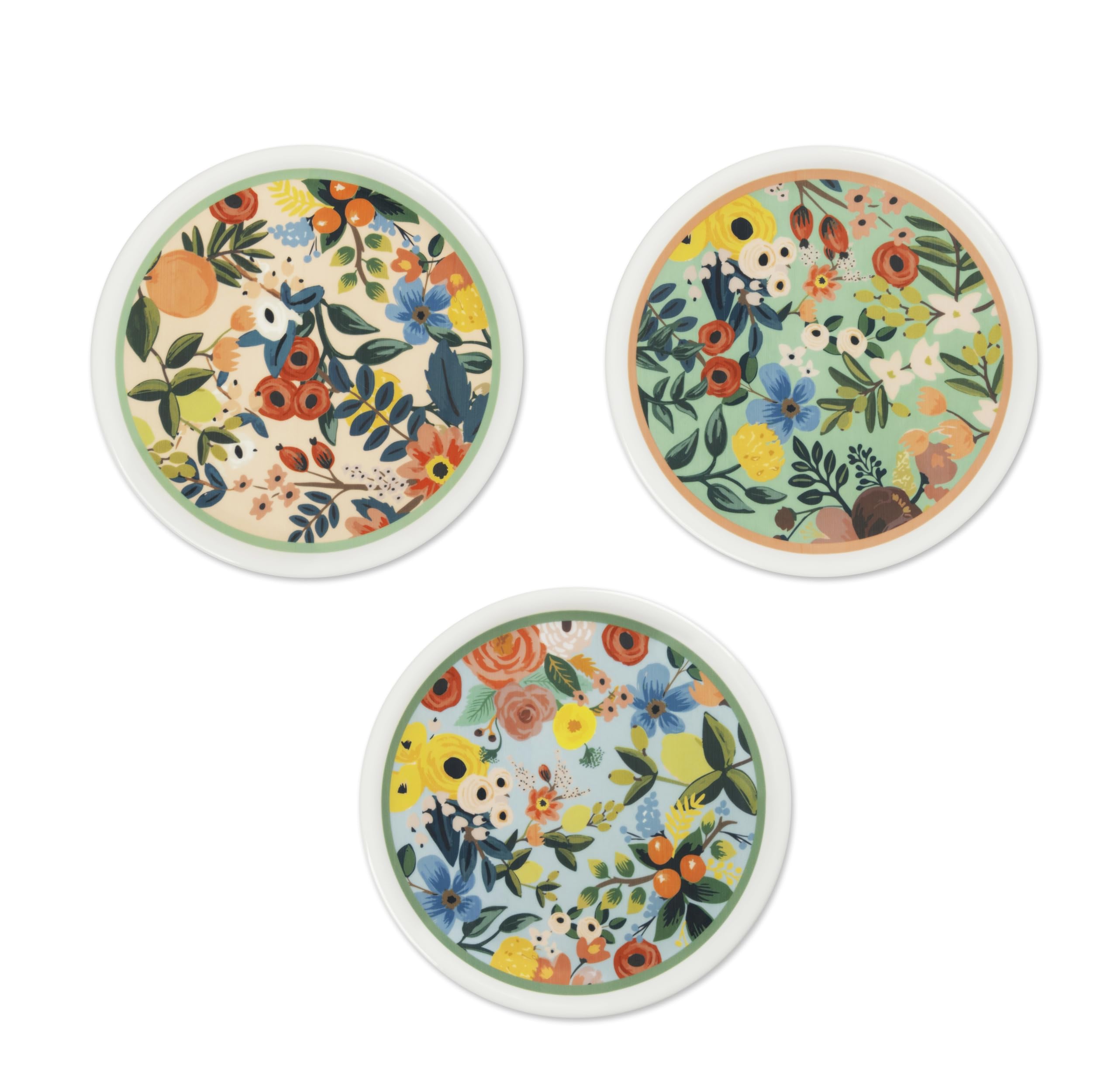 Excelsa Fiori Frida Zestaw 6 porcelanowych talerzy do pizzy, dekoracja kwiatowa, 30,5 cm