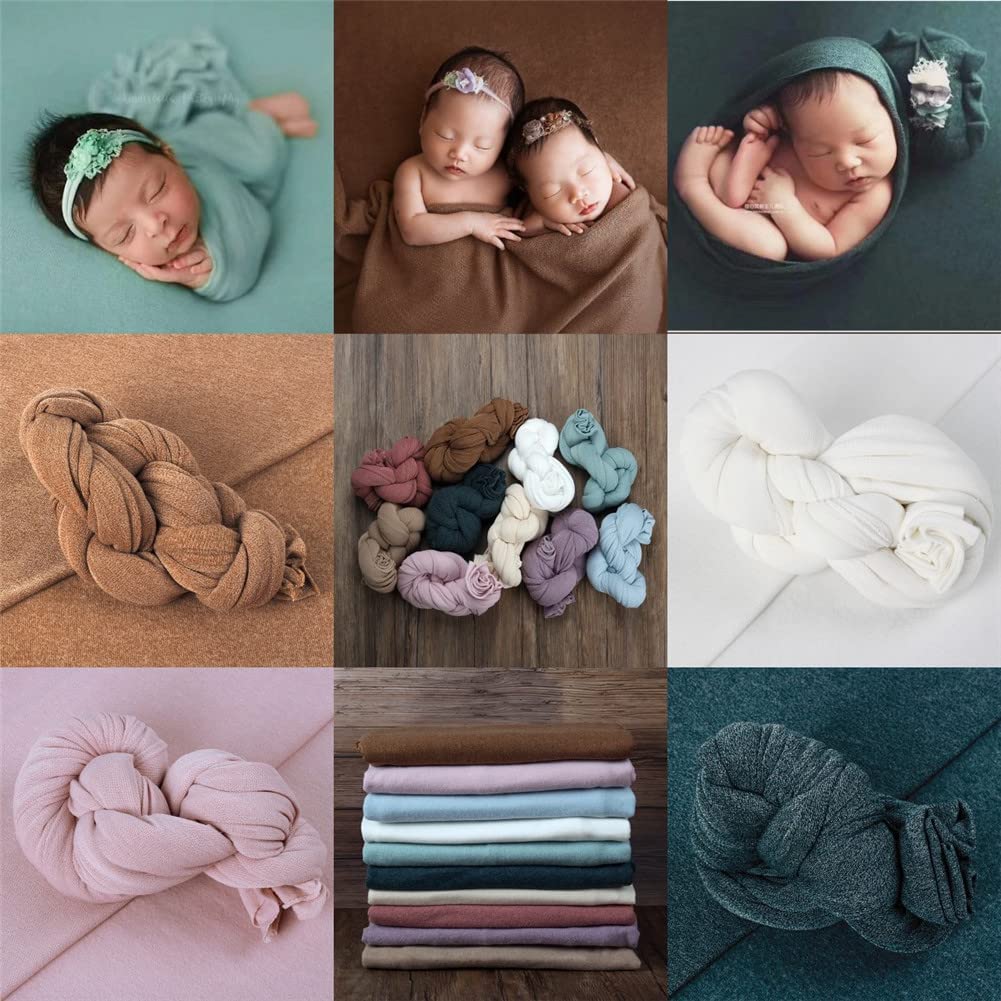 Juego de accesorios para fotografía de bebé recién nacido para niños y niñas - beige - Medium