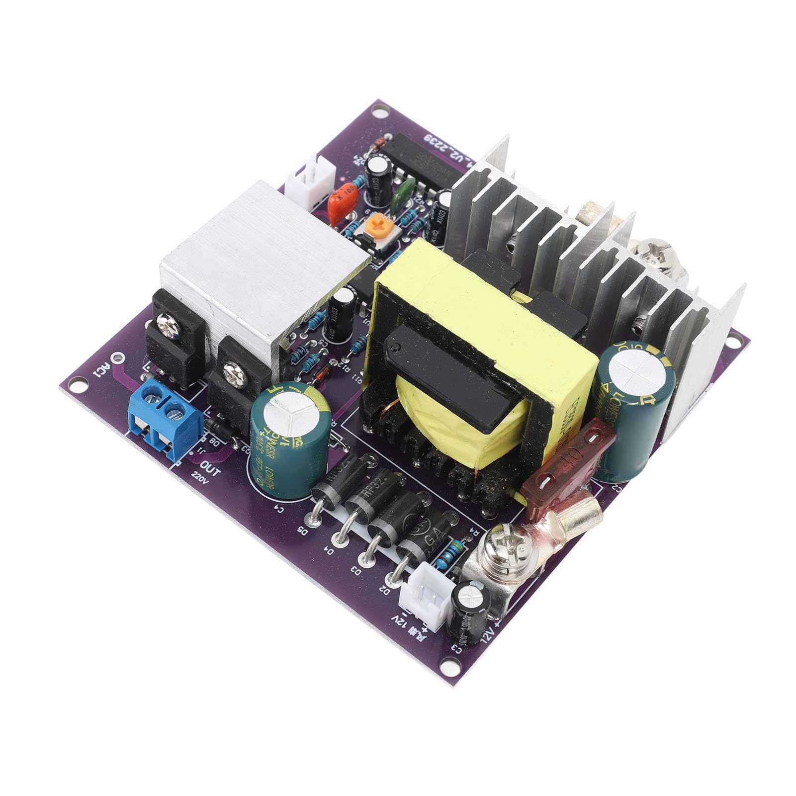 Fafeicy Modulo Inverter di Potenza da 300 W DC 12V a AC 220 V 50 Hz Scheda Inverter a Onda Sinusoidale Pura Convertitore Boost con Uscita Regolabile per Elettrodomestici Alimentazione di