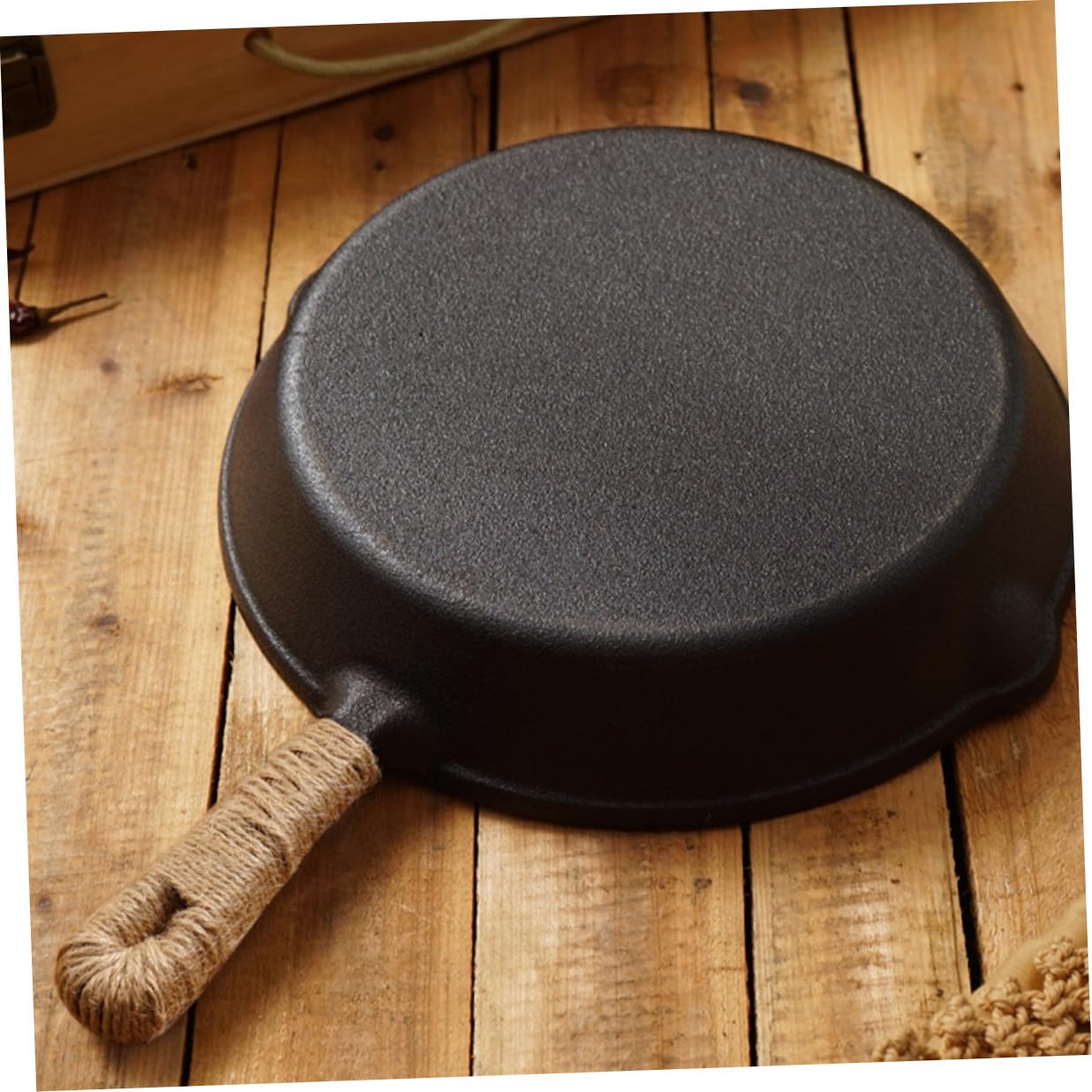 STOBAZA Padella in Ferro per Grigliare e Cucinare, Pentola Resistente per Barbecue All'aperto Manico Rimovibile e Facile da Pulire, Adatta a Fornelli a Gas